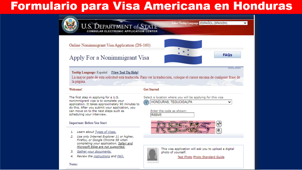 Formulario Para Visa Americana En Honduras 2022 7402